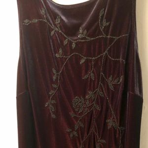 My Michelle black cherry beaded evening dress